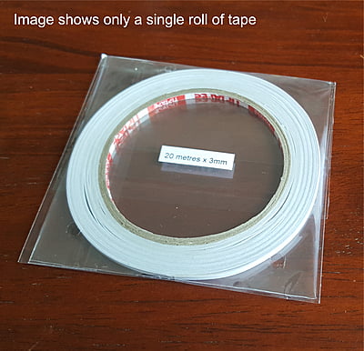 Twin Pack 3mm wide Double Sided Tape