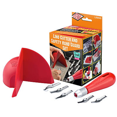 Lino Cutter & Safety Hand Guard Set