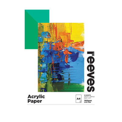 Reeves Acrylic Pad A4 360gsm 12 Sheets