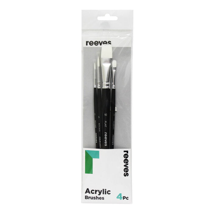 4 Pack acrylic brushes