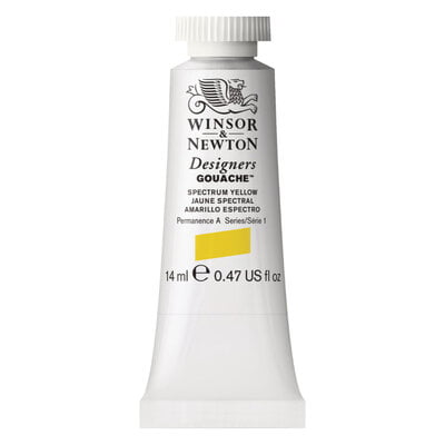 W&N Des Gouache 14ml Spectrum Yellow 627 S1