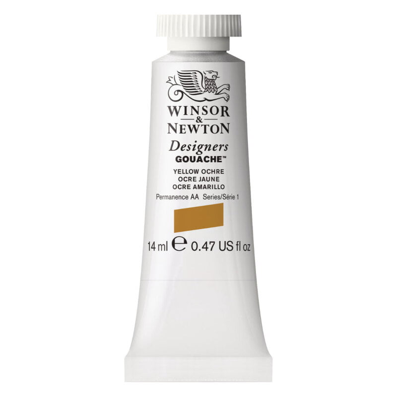 W&N Des Gouache 14ml Yellow Ochre 744 S1